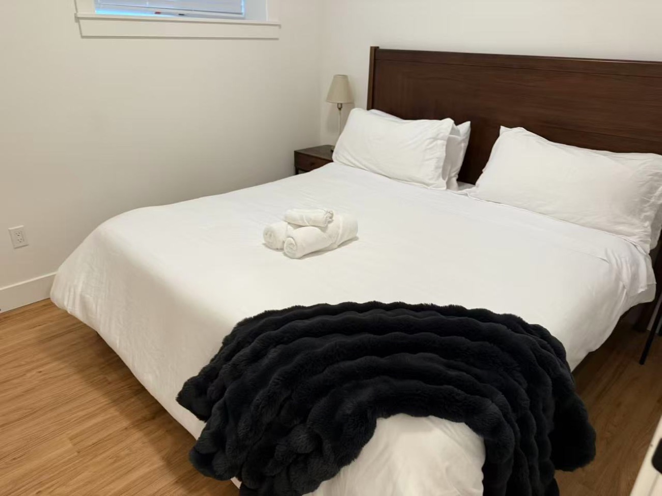 Clean, staged bedroom